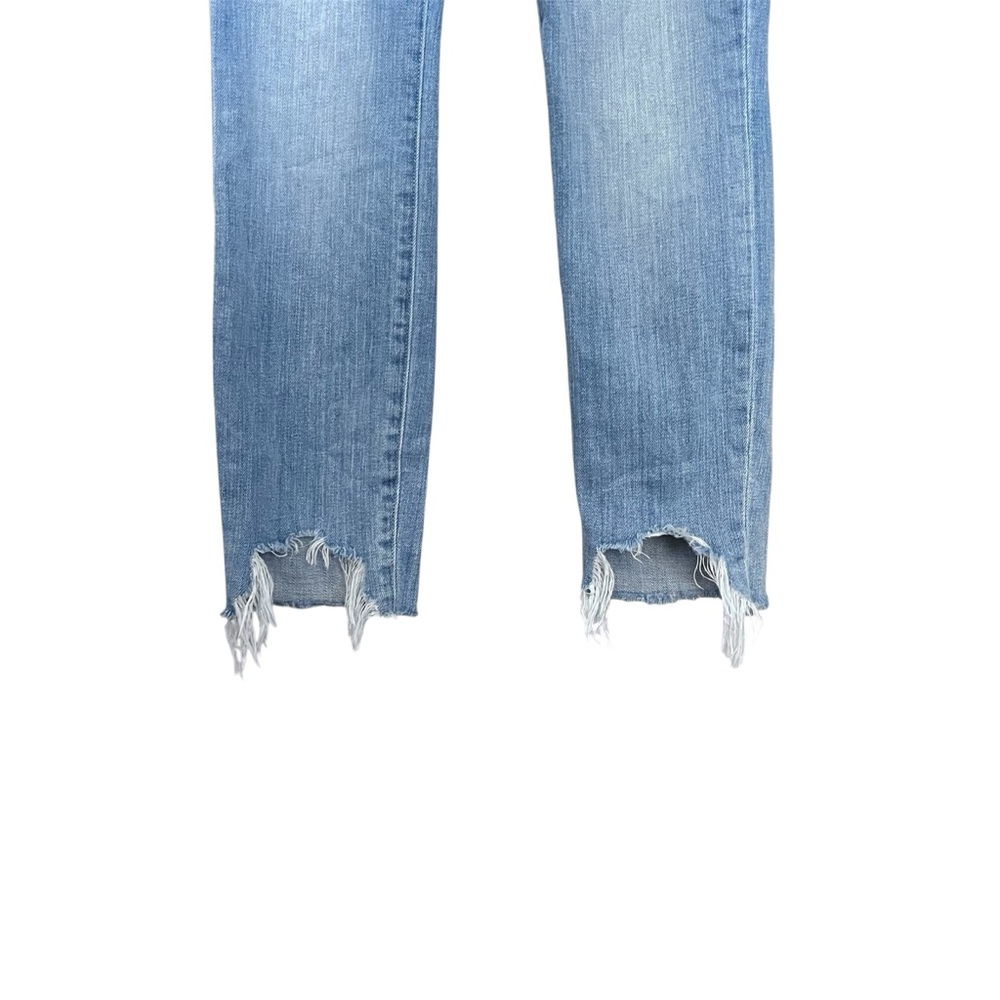 L’AGENCE Frayed Skinny Jeans SZ 25 Tahoe Blue Casual Faded Cropped Stretch - Picture 5 of 9